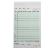 Guest Check 2-part Green No Carbon 13 Line 4.25x7.25