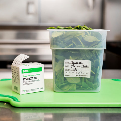 DateIt™ LABEL SHELF LIFE DISSOLVING RECTANGLE 2X3