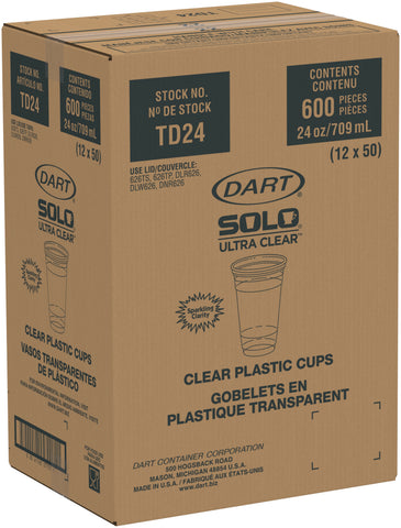 Dart CUP PLASTIC CLEAR 24 OZ