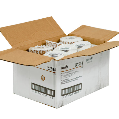 National Checking Company Dateit Brown Trilingual Removable Label - Thursday, 0.75 inch Circle -- 2000 per case.