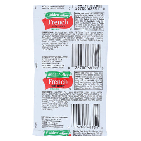 Hidden Valley® DRESSING FRENCH SINGLE SERVE PACKET
