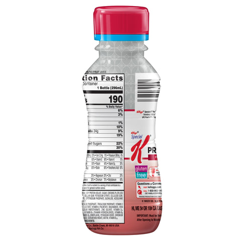 Kelloggs Special K Strawberry Protein Liquid Shake, 10 Fluid Ounce -- 12 per case.