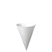 Solo® White CUP PAPER CONE WHITE TREATED ROLLED RIM 6 OZ