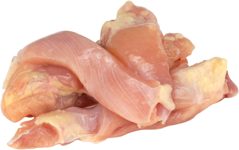 Chicken Leg Meat Strips F/ Stir Fry Raw Skinless Rtc 3263-0928