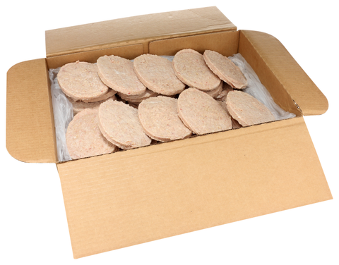 Advance Food Raw Veal Patties, 4 Ounce -- 40 per case.