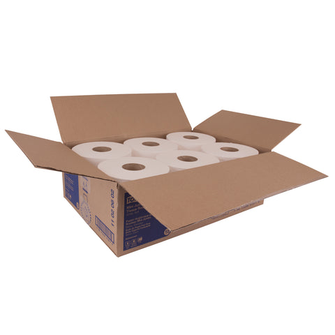 Tork 2 Ply White Septic Safe Advanced Mini Jumbo Bath Tissue, 3.48 inch x 751 Feet -- 12 rolls per case