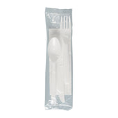 Solo® Regal™ CUTLERY KIT MEDIUM WEIGHT WHITE K-F-S NAPKIN 9X13