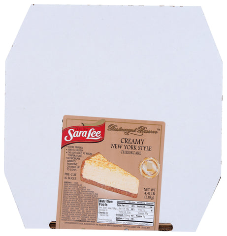 National Food Group CHEESECAKE NEW YORK STYLE CREAMY PLAIN ROUND 16 SLICE 10