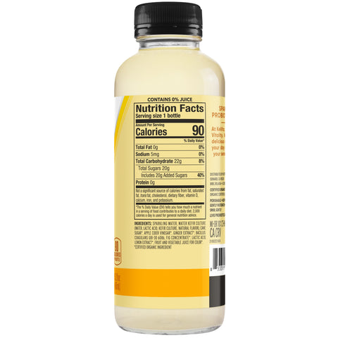 Kevita DRINK LEMON GINGER SPARKLING PROBIOTIC ORGANIC GLASS BOTTLE CARBONATED