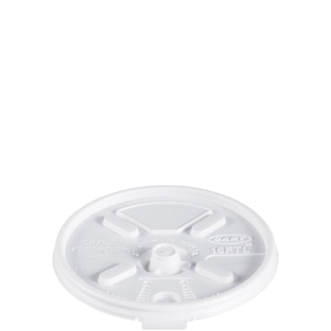 Lid Plastic White Lift N' Lock F/ Cups And Containers 16 Oz