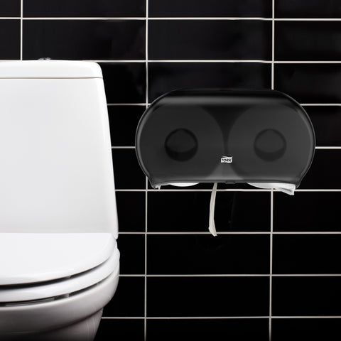 Dispenser Bath Jumbo Twin Plastic Black
