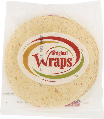 Tortilla Flour Herb Garlic 12