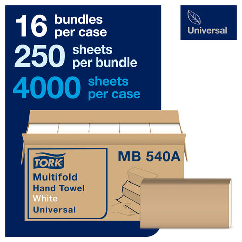 Tork Universal TOWEL HAND MULTIFOLD WHITE 9.5X9.125