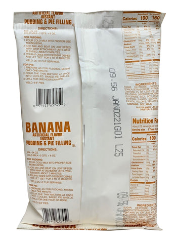 Pudding Mix Banana Instant